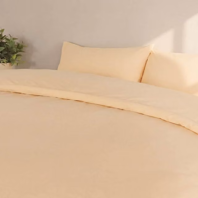 Martex Everyday Luxury Cotton Percale Duvet Cover Set in Beige, King Size (220 x 240 cm)
