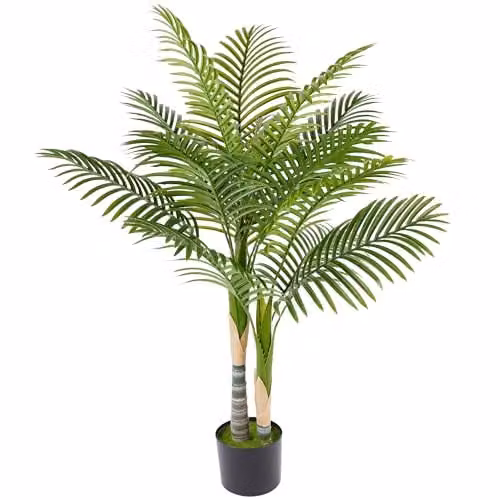 HOMCOM 120cm Green Artificial Palm Tree with 14 PEVA Leaves