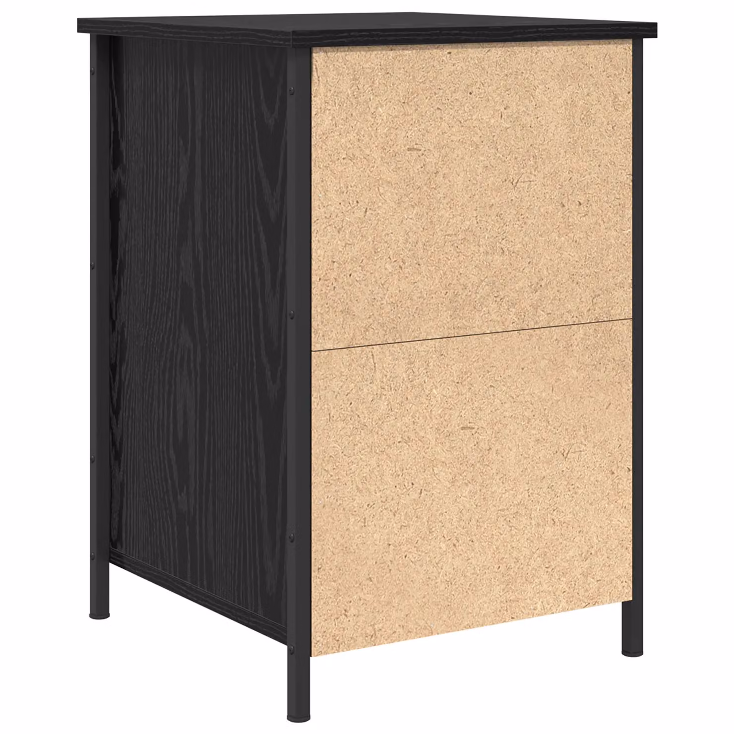 Berkfield Home Set of 2 Black Oak Bedside Cabinets in Brown, W/D/H: 40 x 42 x 60 cm – 6