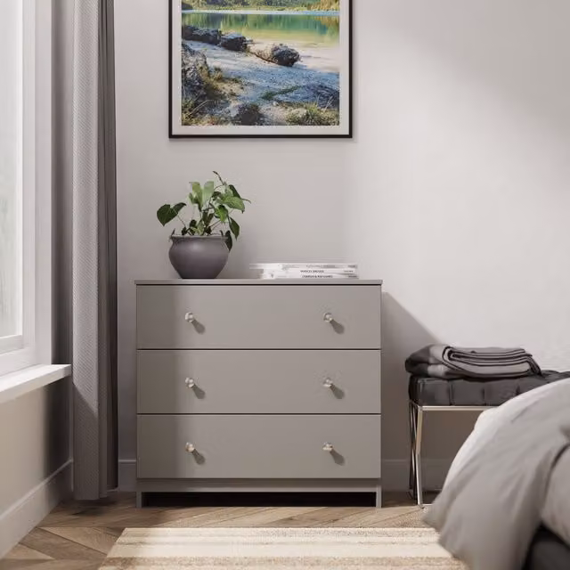 Ready Assembled 2 U Newlyn 3 Drawer Chest in Dark Grey – 1
