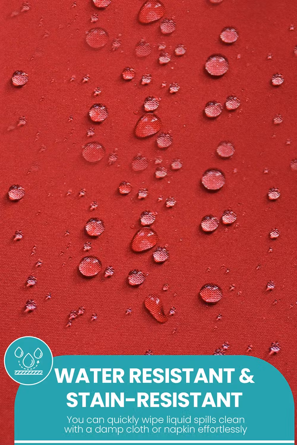 Neel Blue Water Repellent Polyester Rectangular Tablecloth in Red and Blue, W/D/H: 137.16 x 137.16 x 137.16 cm – 2
