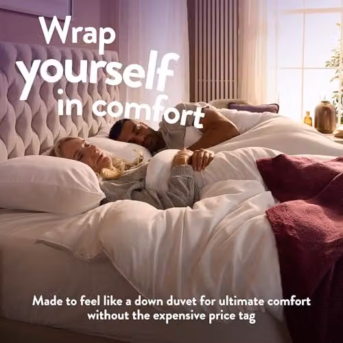 Slumberdown Feels Like Down Double Duvet, 13.5 Tog, White, W/H: 200 x 200 cm – 2