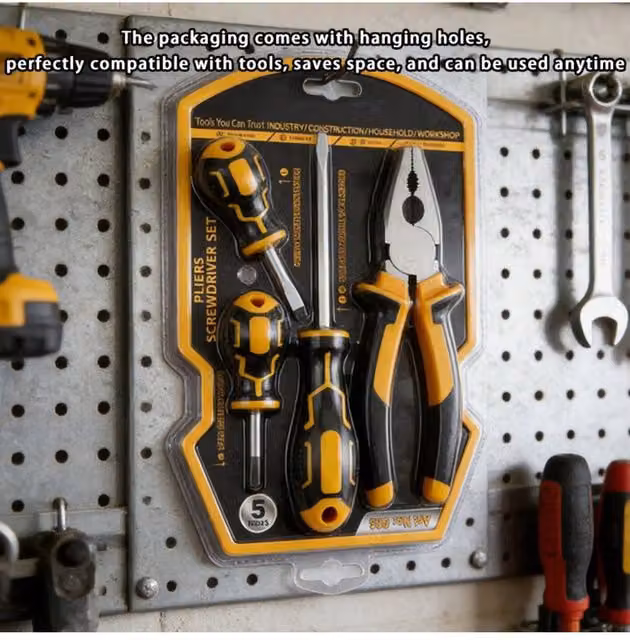 KDMD Pliers and Screwdriver Tool Set with Yellow Carrying Case – 1