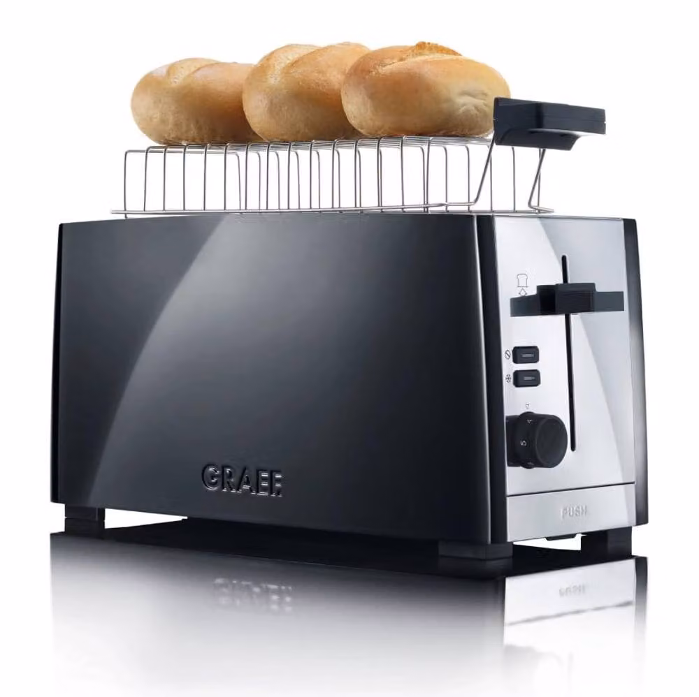 Graef 4 Slice Stainless Steel Toaster in Black – 3