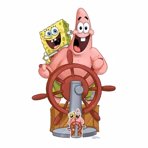 Star Cutouts SC4689 SpongeBob & Patrick Multicolour Cardboard Cutout, Height: 133 cm