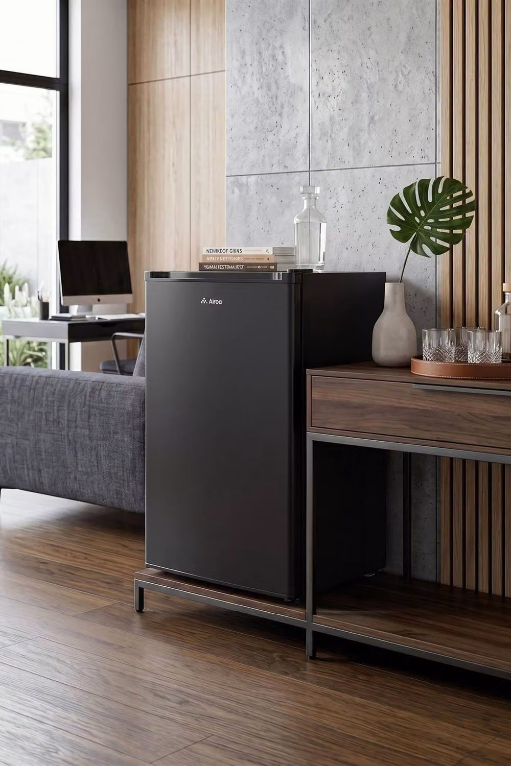 Living and Home 106L Freestanding Refrigerator with 9L Freezer Box in Black – 2