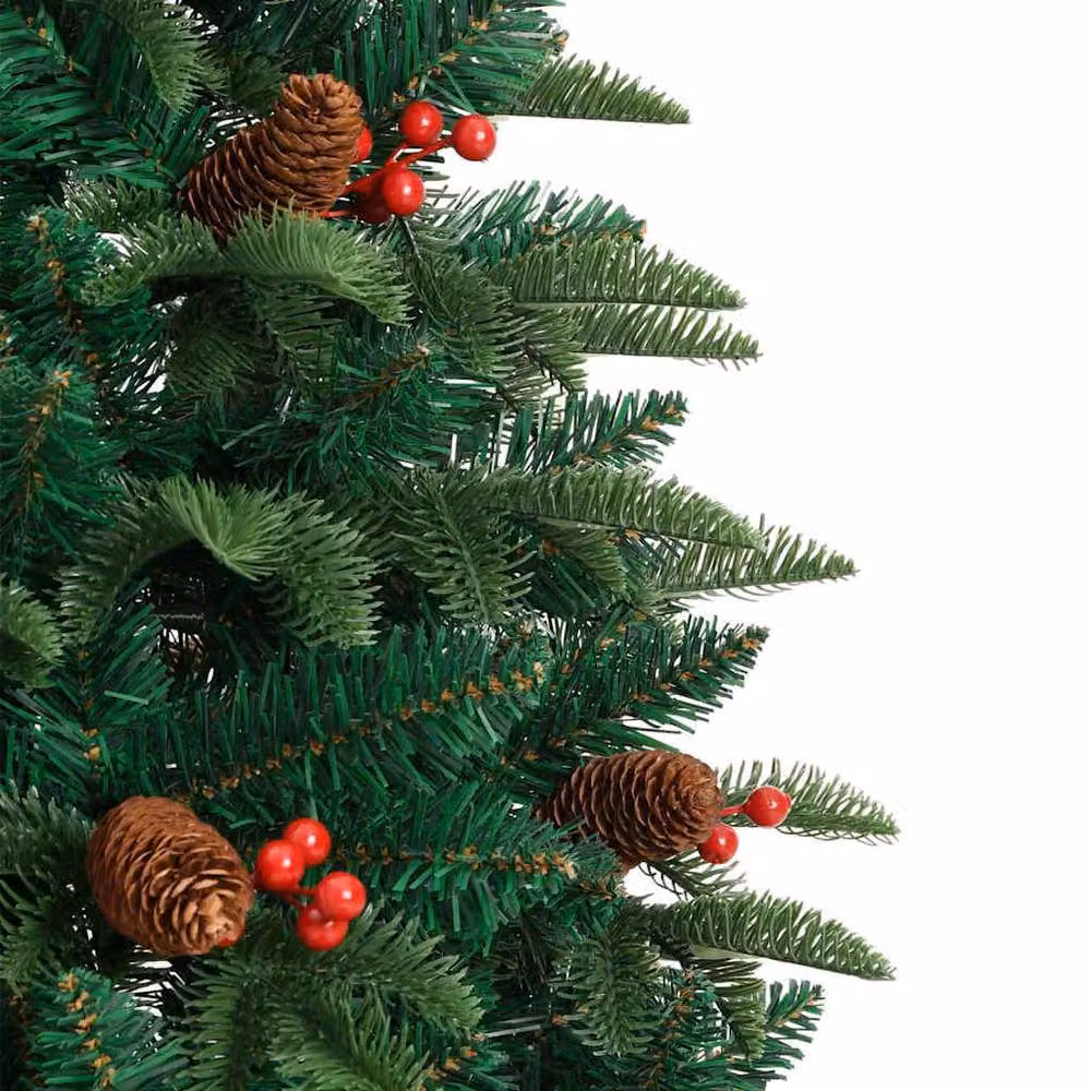 Berkfield Home Elegant Green Artificial Christmas Tree with 150 LEDs and Stand – 4