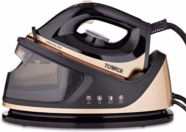 Tower 2500W Vertical Steam Generator in Black