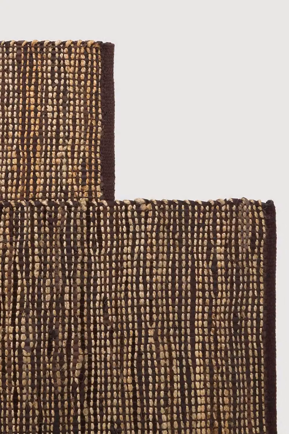 Homescapes Madras Leather and Hemp Hall Runner, Brown, W: 66 cm, L: 200 cm – 5