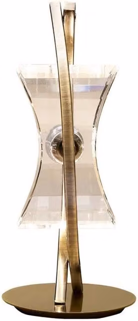 Netlighting Kromo Table Lamp with Looped Oval Frame in Antique Brass and Bronze, G9