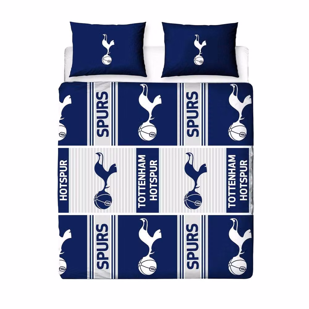 Tottenham Hotspur FC Reversible Duvet Cover and Pillowcase Set in Blue, W: 140 cm, L: 200 cm – 2