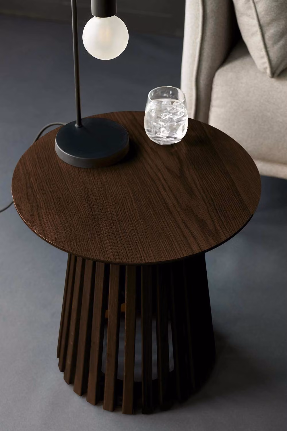Julian Bowen Ollie Round Wood Side Table in Brown – 6
