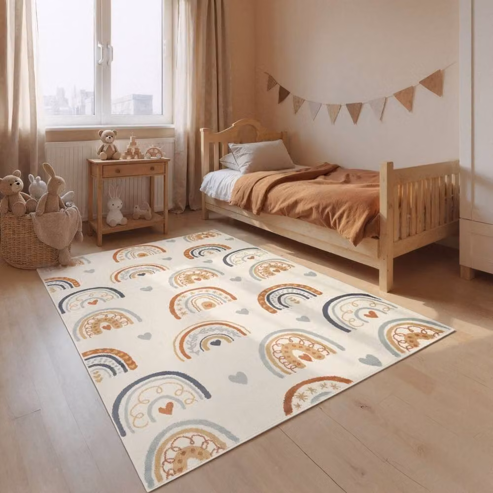 THE RUGS Adventures Bowie Kids Rug in Cream and Multicolour, W: 160 cm, D: 235 cm – 2