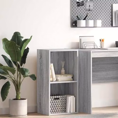 vidaXL Modern Grey Sonoma Bookcase in MDF, W/D/H: 40 x 30 x 77 cm – 2