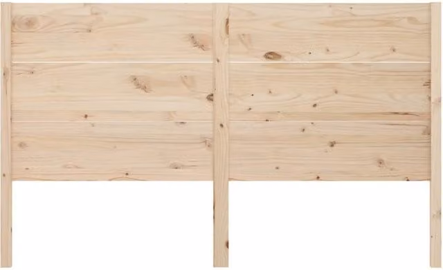 Berkfield Home Rustic Solid Wood Pine Headboard in Natural, W/D/H: 206 x 4 x 100 cm – 1