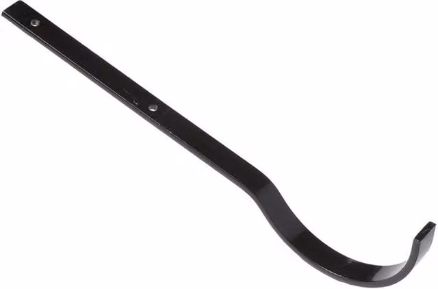Hargreaves Premier Cast Iron Half Round Gutter Top Rafter Bracket, Galvanised Black, 115mm