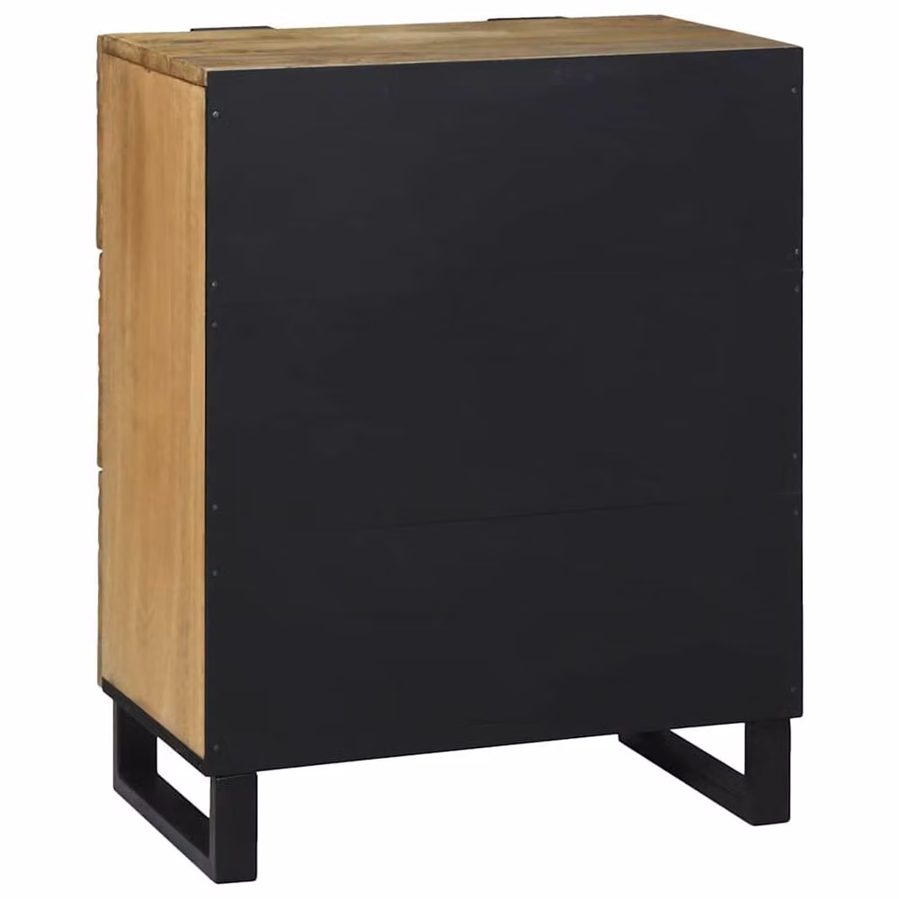 Berkfield Home Modern Mango Wood Sideboard in Brown, W: 60 cm, D: 33.5 cm, H: 75 cm – 3
