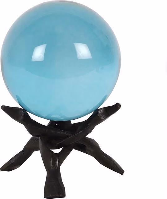 KDMK Black and Blue Wooden Cobra Stand for Glass Crystal Ball Display