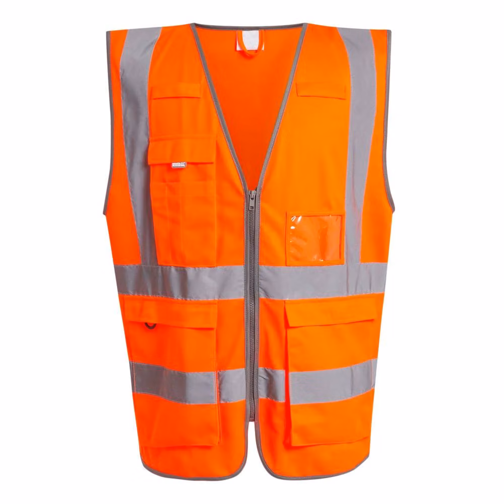 Regatta Men's Orange Polyester Hi-vis Vest, Size: Large – 4