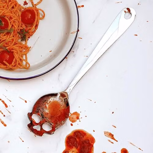 Suck UK Skull Serving Spoon in Polished Silver Stainless Steel – 2