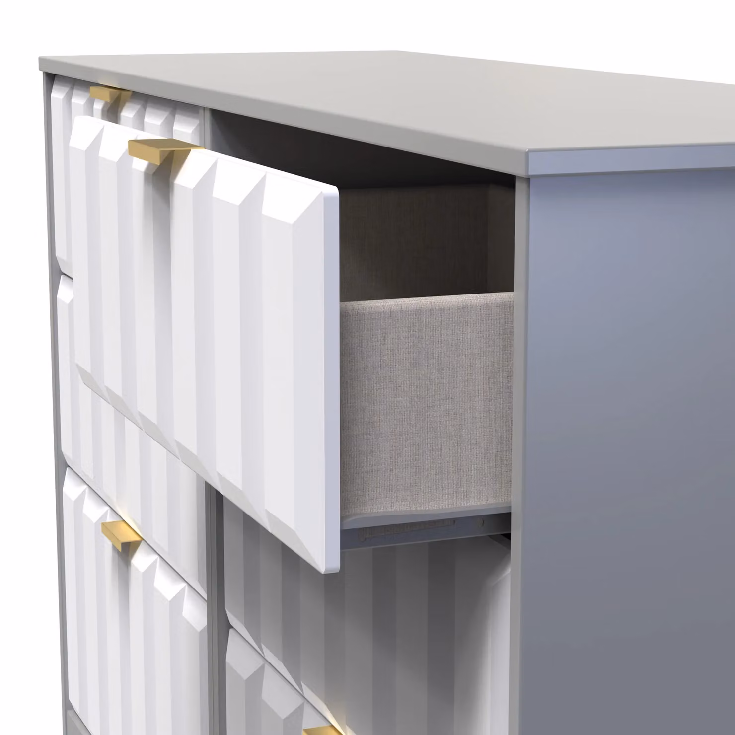 Ready Assembled 2 U Seattle 6 Drawer Wide Chest in Mid Grey – 2