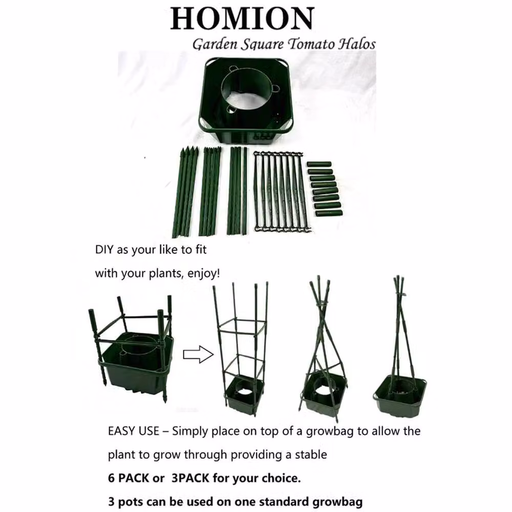 Nordara Green Tomato Growbag with Trellis Planter – 3