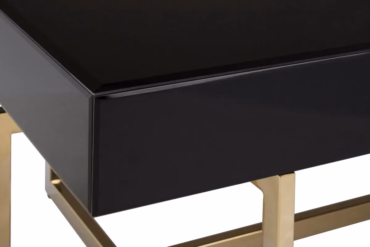 Fifty Five South Ragusa Rectangular Glass Coffee Table in Black and Gold – 5
