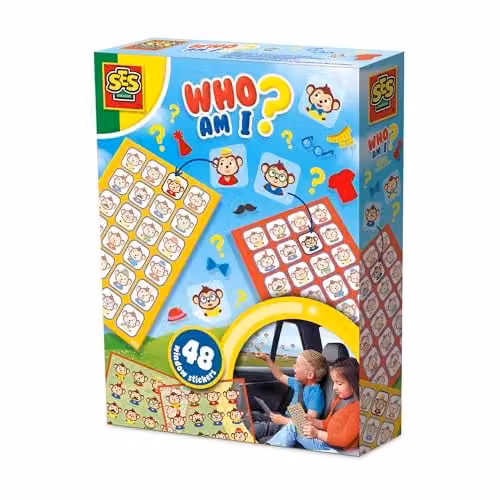 SES Creative Multicolour Window Sticker Travel Game with 48 Stickers and 2 Game Boards