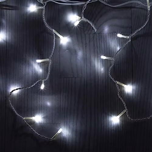 The Christmas Workshop 960 LED Icicle Christmas Lights in Bright White, 22.9 Metres, Mains Powered for Indoor and Outdoor Use – 7