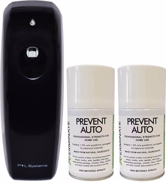 Xterminate Auto Pest Control Spray with Automatic Dispenser, White, 1kg