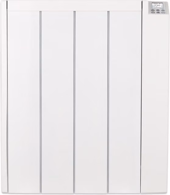 MYLEK 600W Ceramic Electric Panel Heater with Digital Timer in White