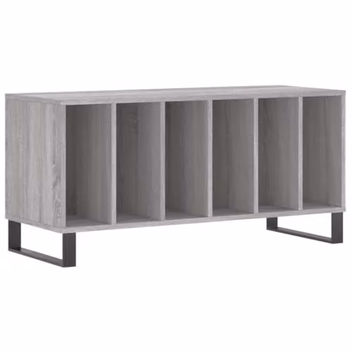 vidaXL Record Cabinet in Grey Sonoma, W/D/H: 100 x 38 x 48 cm – 1