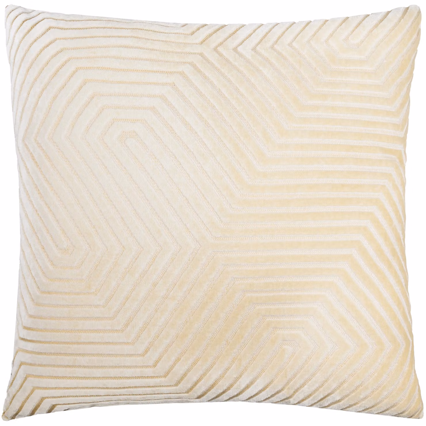 Paoletti Evoke Square Velvet Cushion in White, W/D/H: 55 x 55 x 55 cm – 2