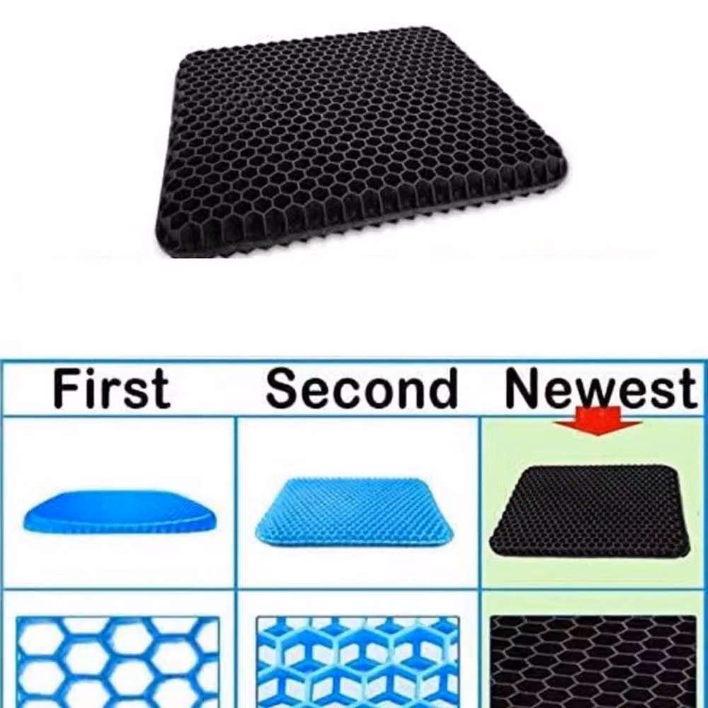 NESTLUNE Premium All Gel Orthopedic Seat Cushion Pad in Black, W/D: 120 x 90 cm – 5