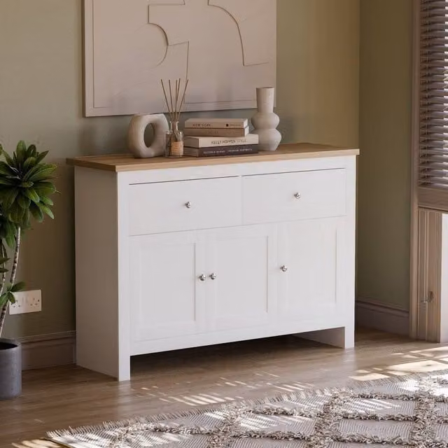HD Designs Vida Designs Arlington 2 Drawer 3 Door Sideboard in White – 1