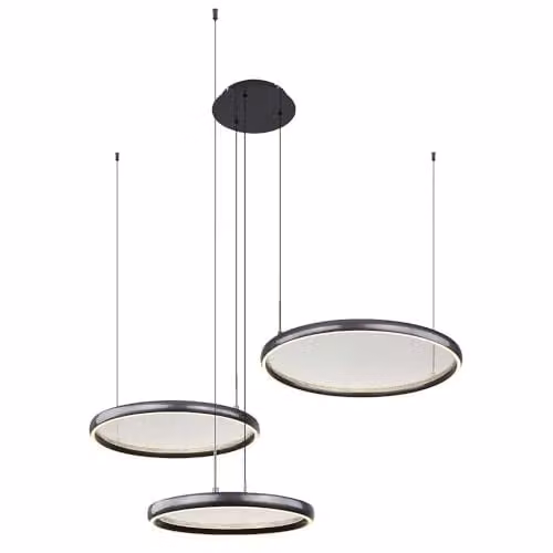 Netlighting Briggs Pendant Lamp Black Dimmable LED with Remote Control Height: 150 cm