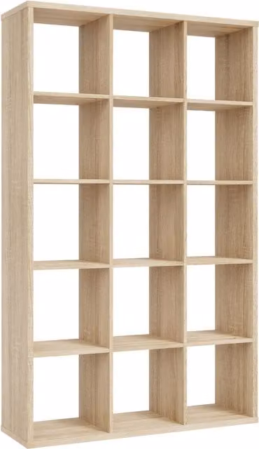 Furniture To Go Mauro 3x5 Cube Storage Unit in Light Oak – 1