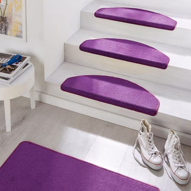 Hanse Home Modern Plain Polypropylene Rectangular Rug in Purple, W: 80 cm, L: 150 cm