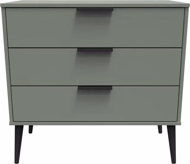 Ready Assembled 2 U Fuji 3 Drawer Chest in Pale Green – 1