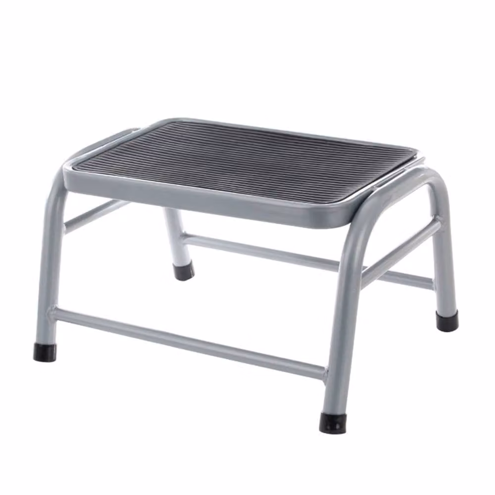 Leecroft Metal Step Stool in Grey and Silver with 150kg Capacity – 2