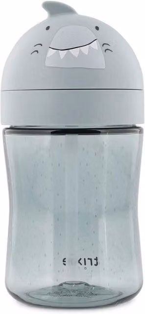 Trixie Mr. Shark Straw Cup in Blue and Transparent Plastic – 1