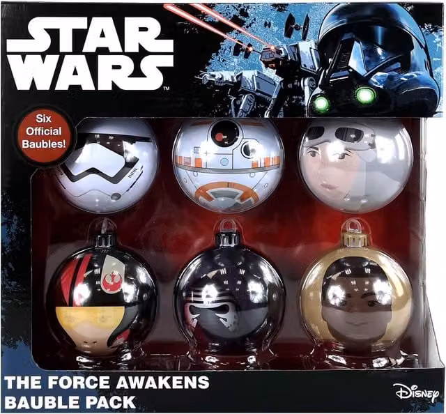 Hasbro Multicolour Animal Decorated Christmas Baubles in a 6-Piece Tin