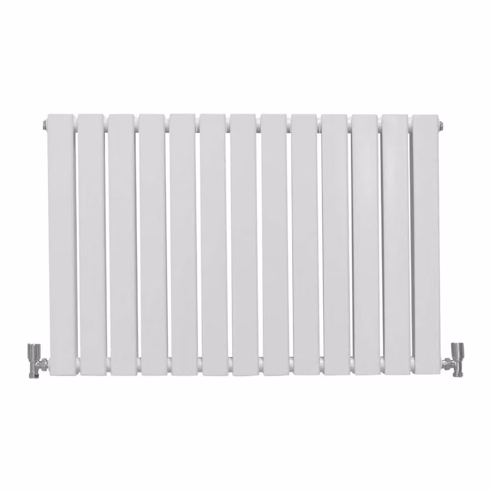 Monstershop Designer Flat Panel Steel Radiator in White, W: 91.0 cm, H: 60.0 cm