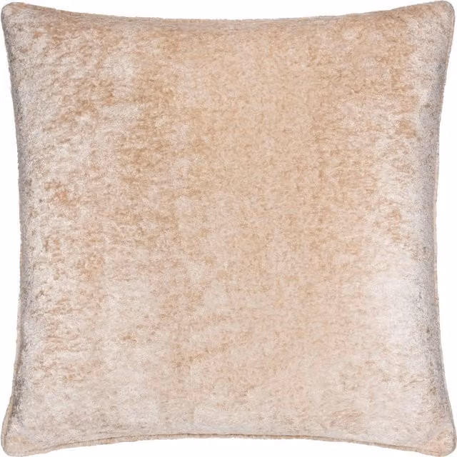 Make it a Home Lustre Plain Velvet Square Cushion in Oyster Polyester