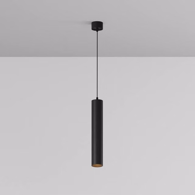 Netlighting Focus LED Slim Pendant Ceiling Light in Black, 3000K Warm White, 900lm