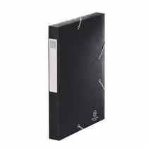 Exacompta Cartobox Pressboard Filing Box for A4 Documents, Black, W: 25 cm, H: 33 cm, 40mm Spine, FSC-Certified – 2