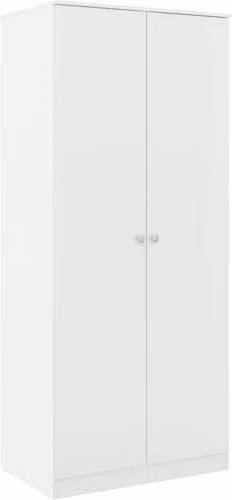 Seconique Denver 2 Door White Gloss Wardrobe with Full Hanging Space, W/D/H: 75 x 48 x 175 cm