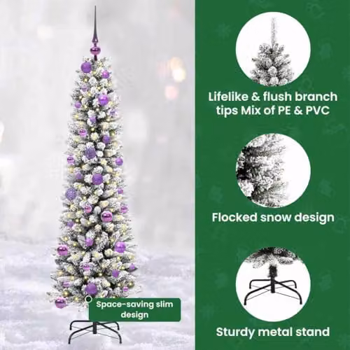 vidaXL Artificial Christmas Tree in White, Height: 150 cm – 4
