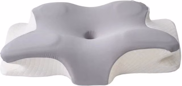 PAWNORA Ergonomic Breathable Memory Foam Cervical Pillow in Grey