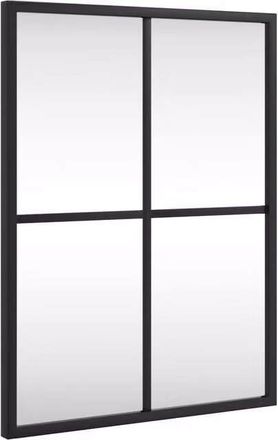 Berkfield Home Minimalist Rectangular Wall Mirror in Black, W: 30 cm, H: 40 cm – 1